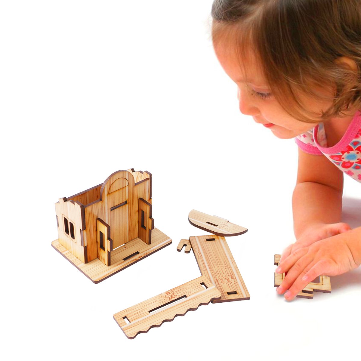 ZOSEN 3D Wooden Puzzle, Mini DIY Model House Kit Educational Toys Jigsaw Puzzles Gift for Children and Adult