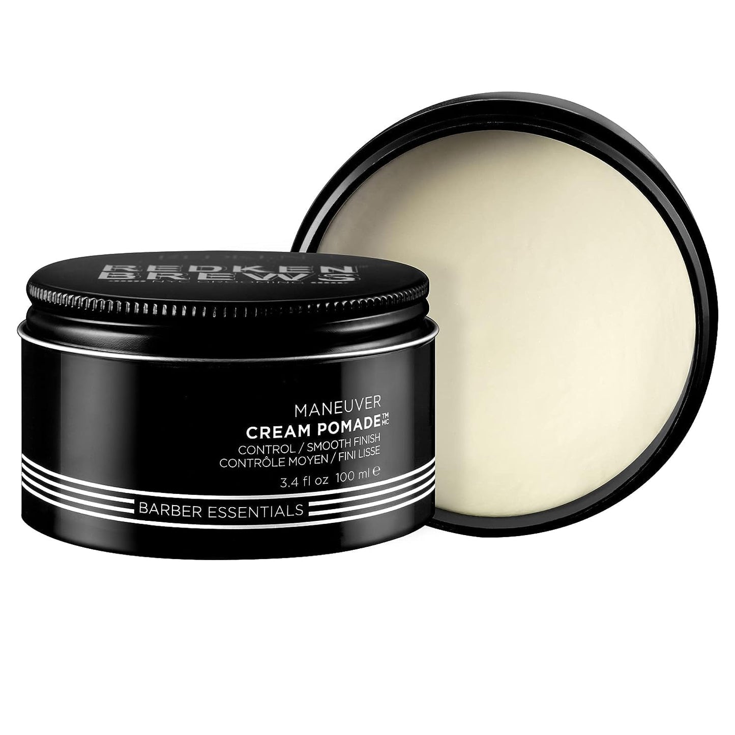 Redken Brews Cream Pomade For Men | Men's Hair Styling Pomade | Medium Hold | Natural, Smooth Finish With Low Shine | For All Me
