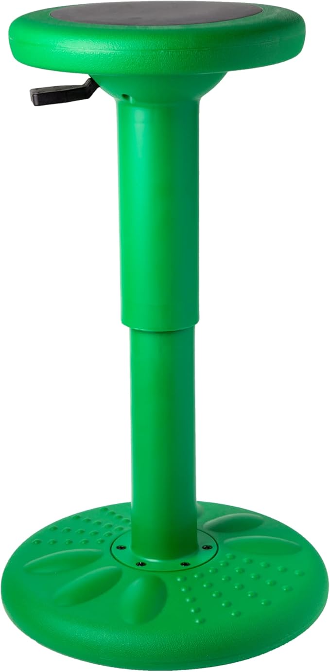 Studico ActiveChairs Adjustable Wobble Stool, Flexible Classroom Seating, Improves Focus, Posture and Helps ADHD/ADD, Sensory Chair, Active Fidget Chairs Adjusts from 16.65" to 23.75" Ages 13-18 Gree