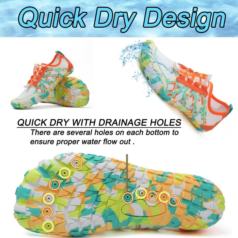 Water Shoes Men Women Barefoot Shoes Outdoor for Beach Aqua Swim Pool River Water Quick Dry Boating Fishing Diving Surfing...