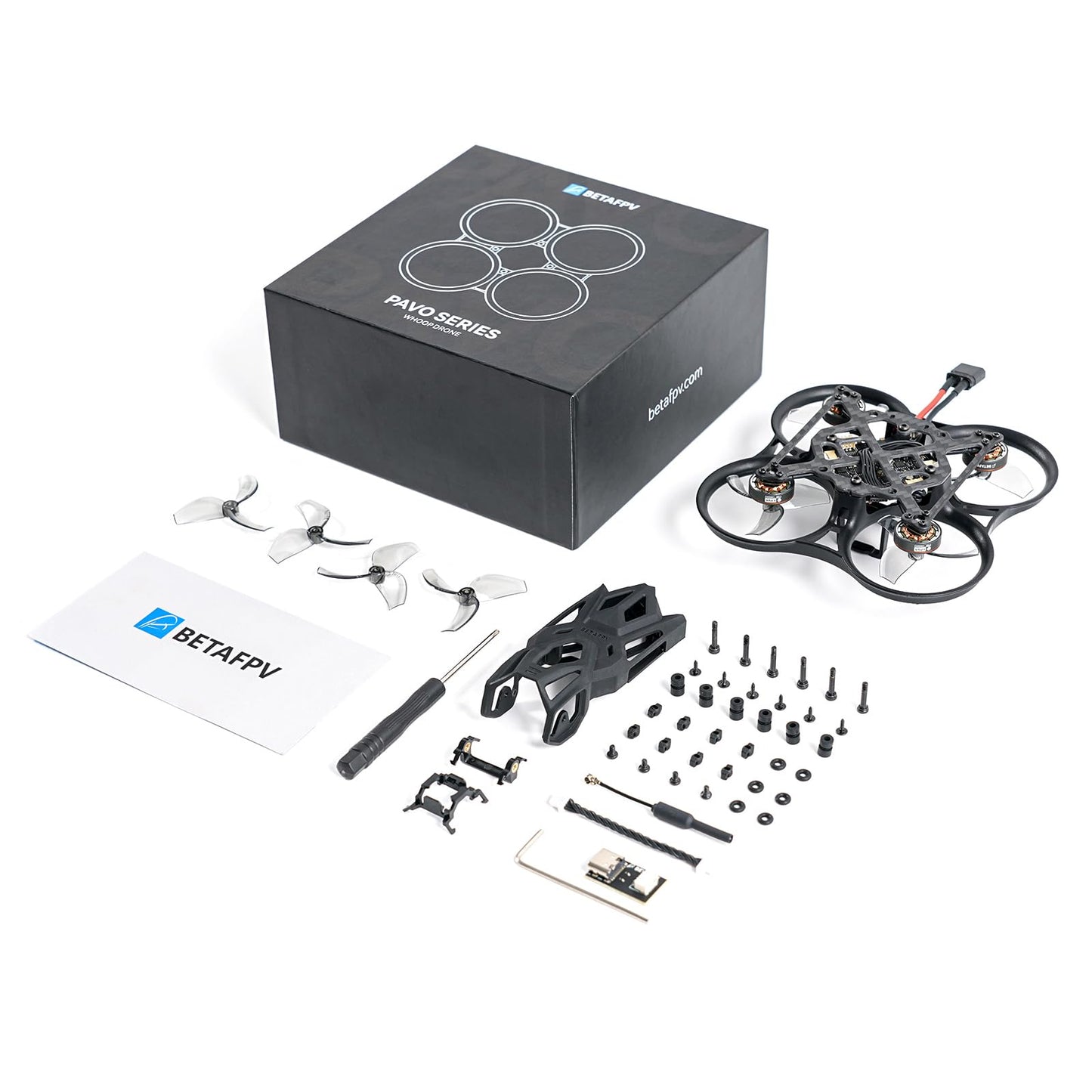 BETAFPV Pavo Femto Brushless Whoop Quadcopter, 2S Pocket Drone with HD VTX Bracket for DJI O4 Air Unit, F4 2-3S 20A FC, LAVA 1102|14000KV Motor, for Flying Smooth Aerial Photography Freestyle Flight