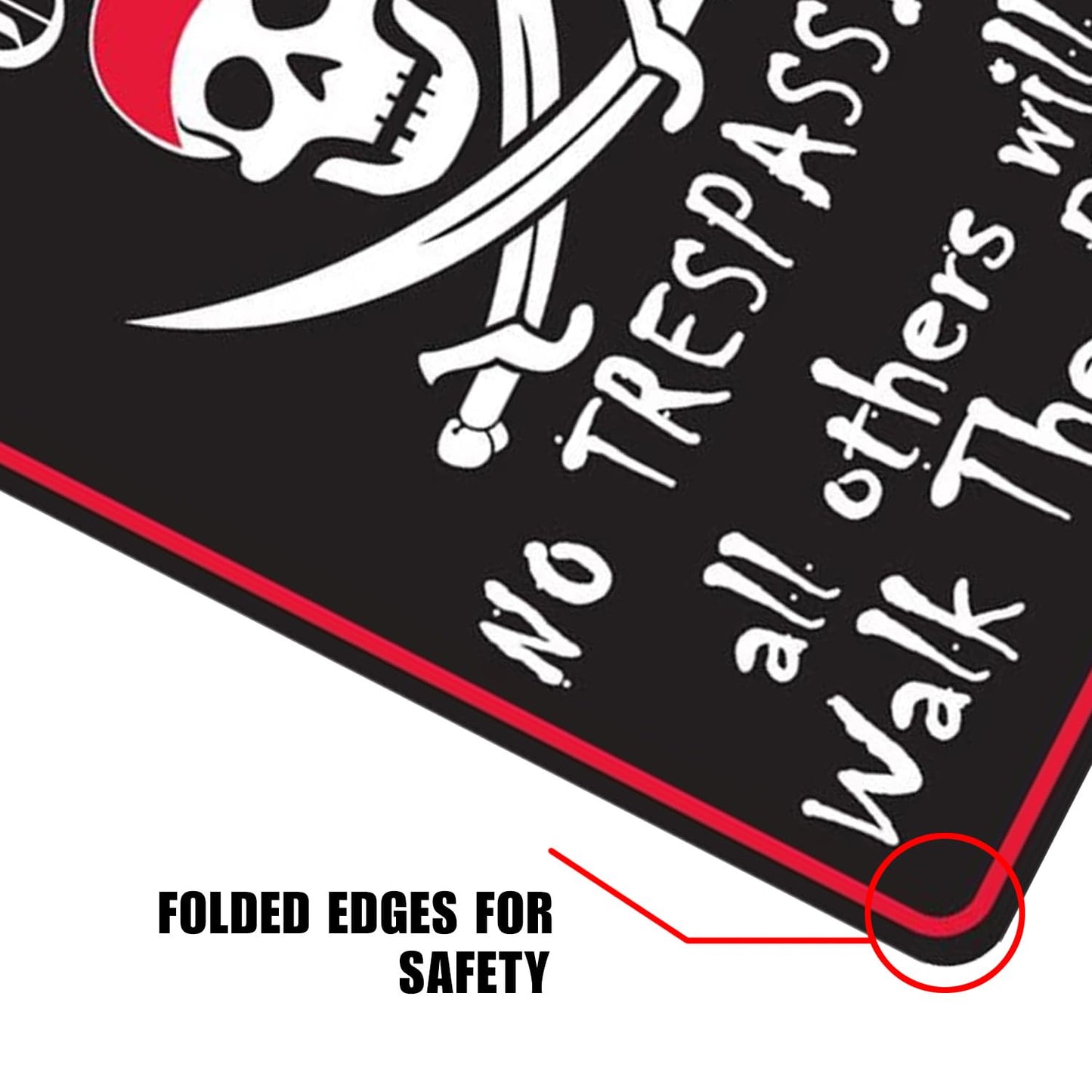 Pirate Theme Pin Signs Decor 12"x8" Metal Sign Pirates Only All Others Will Walk The Plank