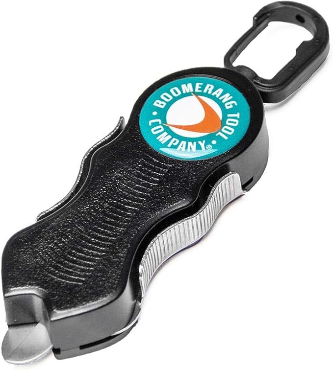 Boomerang Tool Company SNIP Fishing Line Cutters with Retractable Tether and Stainless Steel Blades that Cut Braid, Mono a...