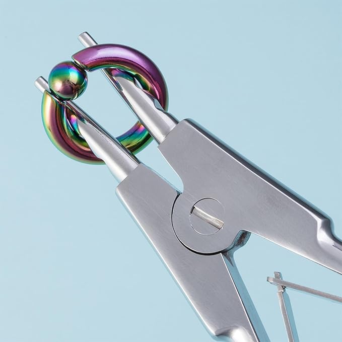 DJCIW Heavy-Duty Ring Opening Pliers for Large Gauge Hoops,Versatile Tool for Jewelry Piercing, Captive Bead, Segment, Clicker, Stubborn Nose Hoop Rings