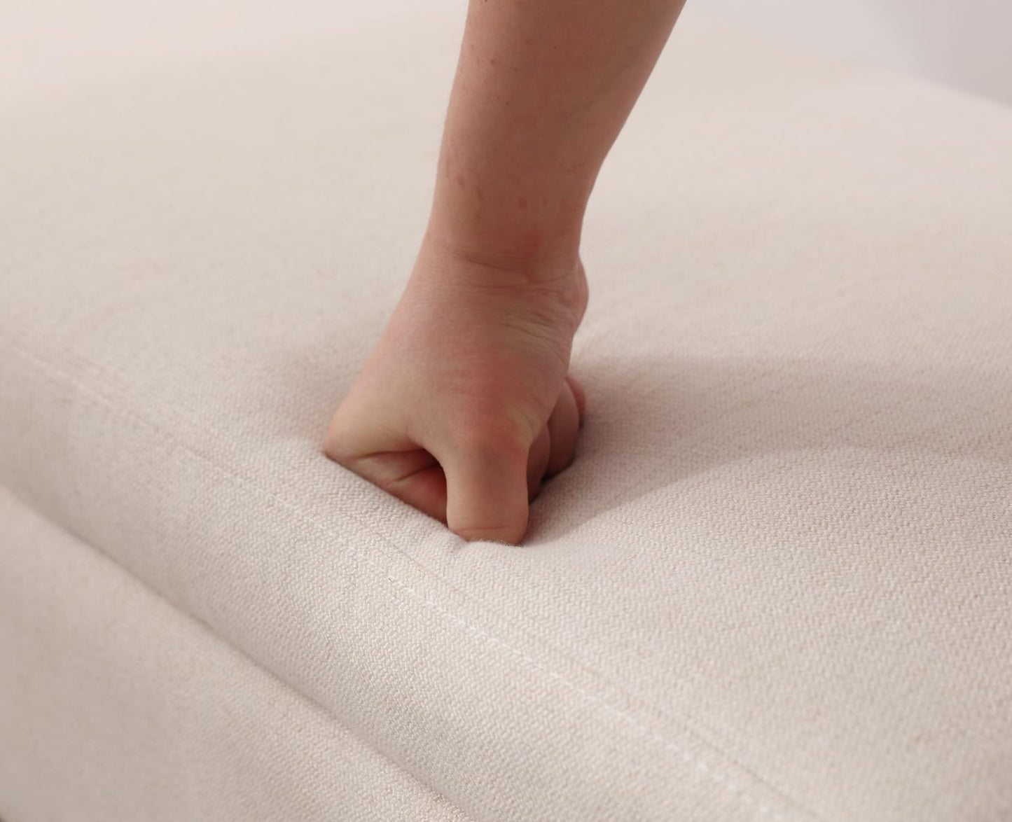 Shunzhi Modern Entryway Bench Upholstered Flip-Top Shoe Storage Bench Linen Fabric Ottoman Bench End of Bed Bench with Wood Frame/Shelf for Living Room/Bedroom/Hallway,45.25 Inches, Beige