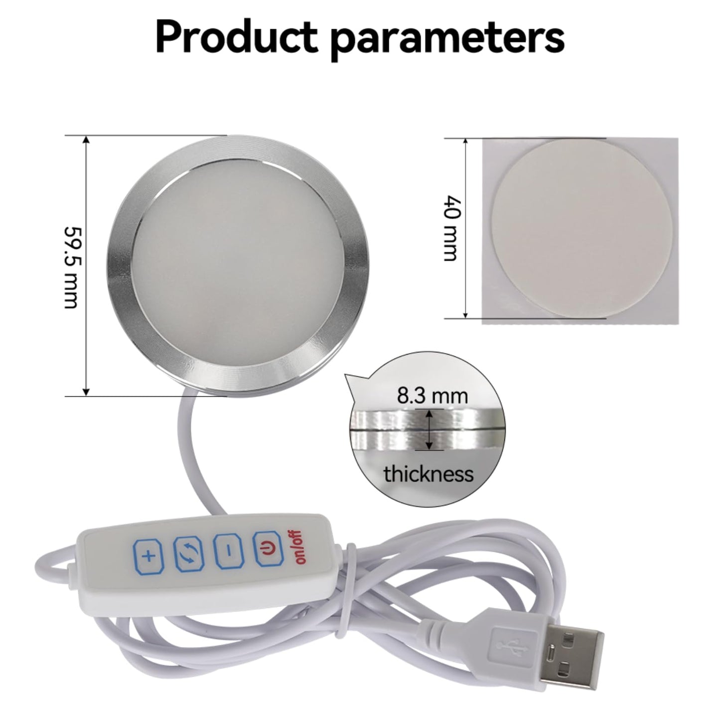 LED Lamp Kit for 3D Printer, 3 Colors, 5V USB Powered, 3000K Warm Light, DIY Hardware Model Parts