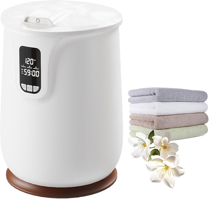 Senfot 20L Towel Warmer for Bathroom with Timer Function, Temperature Adjustable, LED Display, Auto Shut Off, Even Heated Hot Towel Warmer for Towels, Bathrobe (Flip-Top