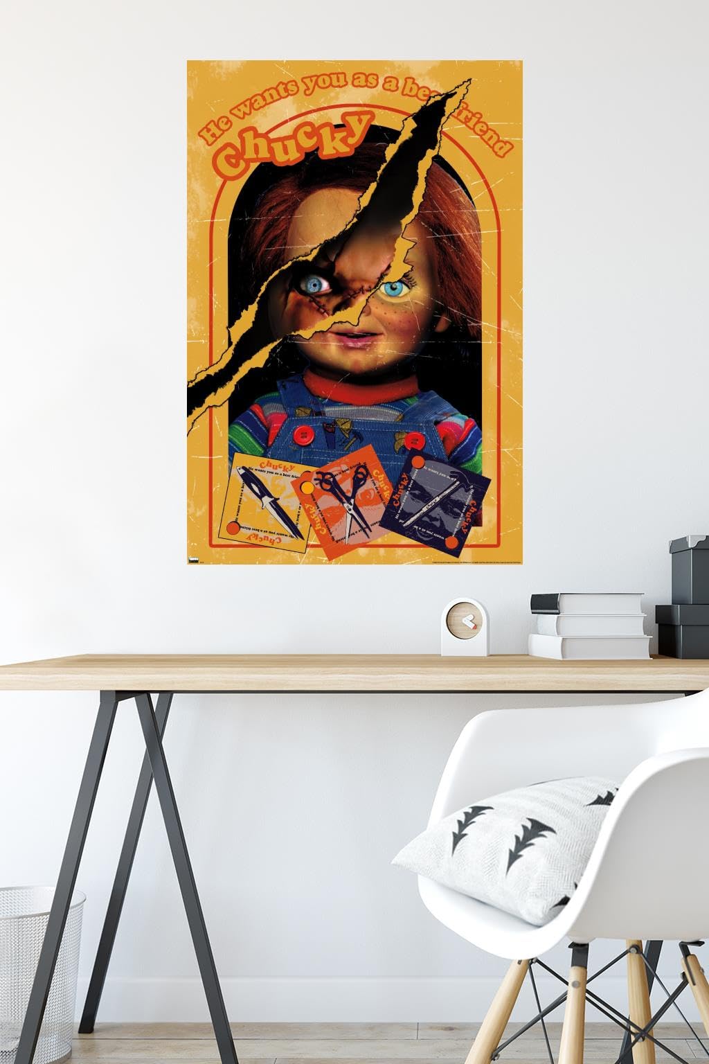 Trends International Chucky: Let's Be Friends - Box Wall Poster, 34L x 22.4W, Unframed Version