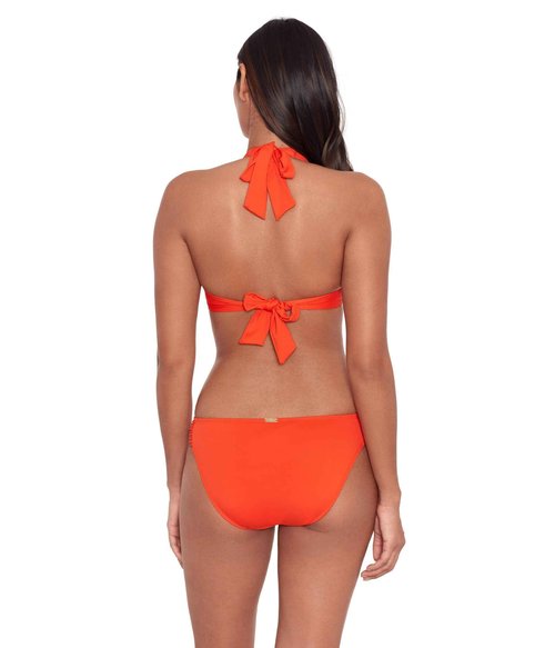 Lauren Ralph Lauren Womens Beach Club Solids Shirred Side Hipster Orange 8