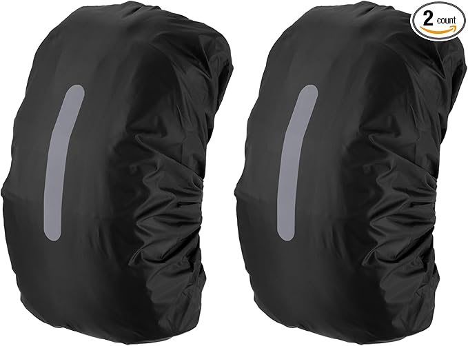 PATIKIL Waterproof Backpack Rain Cover, Non-Slip Backpack Cover with Vertical Reflective Strap Stay Dry for Hiking, Camping