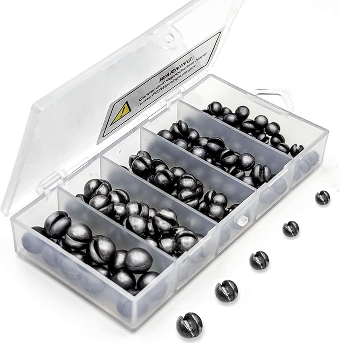 SANWEAL120PCS/200PCS Fishing Weights Sinkers - Premium Split ShotFishing Weights Sinkers - Round Removable Fishing Sinkers...