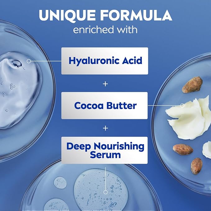NIVEA Cocoa Butter Body Cream with Deep Nourishing Serum, Holiday Gifts for Women, 16 Oz