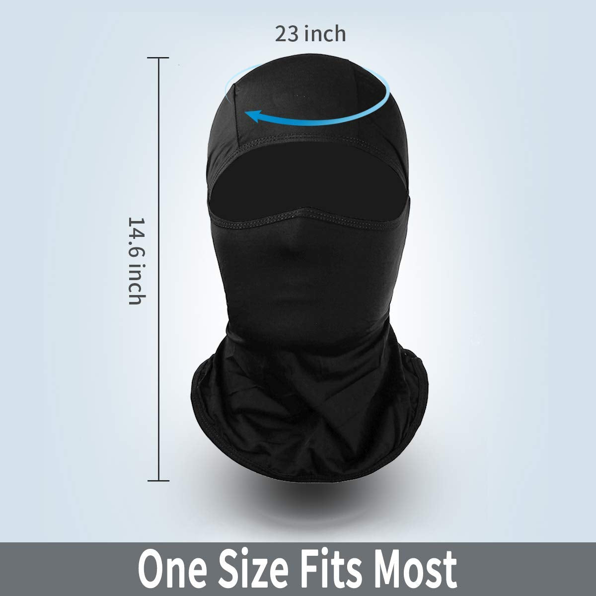 Achiou Balaclava Face Mask, Ski Mask for Men Women Football, Lightweight Sheisty, Ninja Shiesty Sun Hood UV Protector Cycling Black