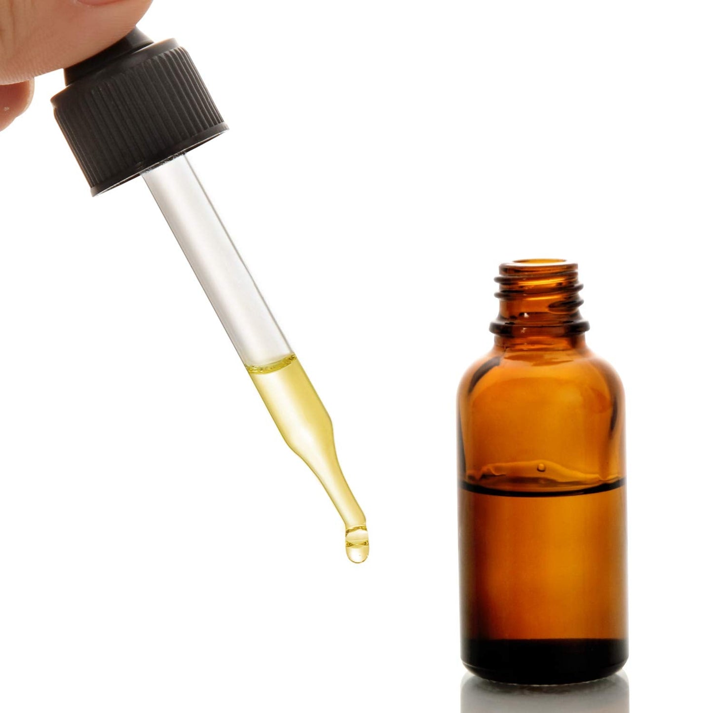 12 Pack, 2 oz Glass Dropper Bottle with 3 Stainless Steel Funnels & 1 Long Glass Dropper - 60ml Amber Tincture Bottles with Eye Droppers for Essential Oils, Liquids - Leakproof Travel Bottle