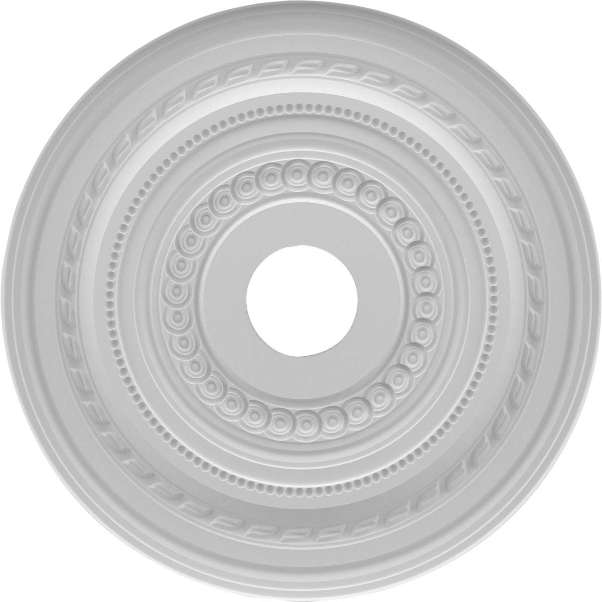 Ekena Millwork Cmp19Co Cole Thermoformed Pvc Ceiling Medallion (Fits Canopies Up To 5 1/8), 19Od X 3 1/2Id X 1P