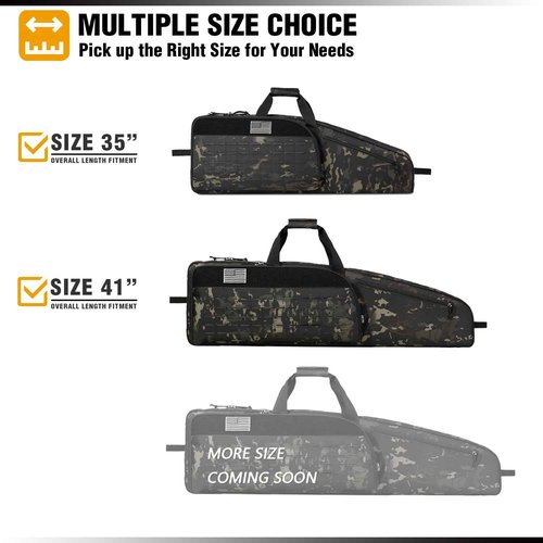 DBTAC Tactical Single Rifle Bag + Siffen Pistol Case (Black Camo)