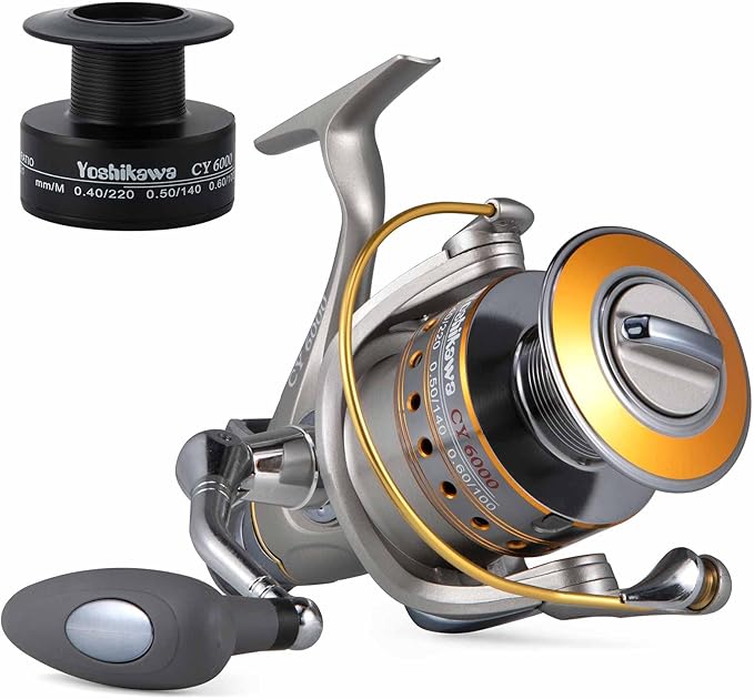 Yoshikawa Baitfeeder Spinning Reel Fishing 5.5:1 11 High Power Stainless Ball Bearings 30Lb Drag Right Left Hand Saltwater...