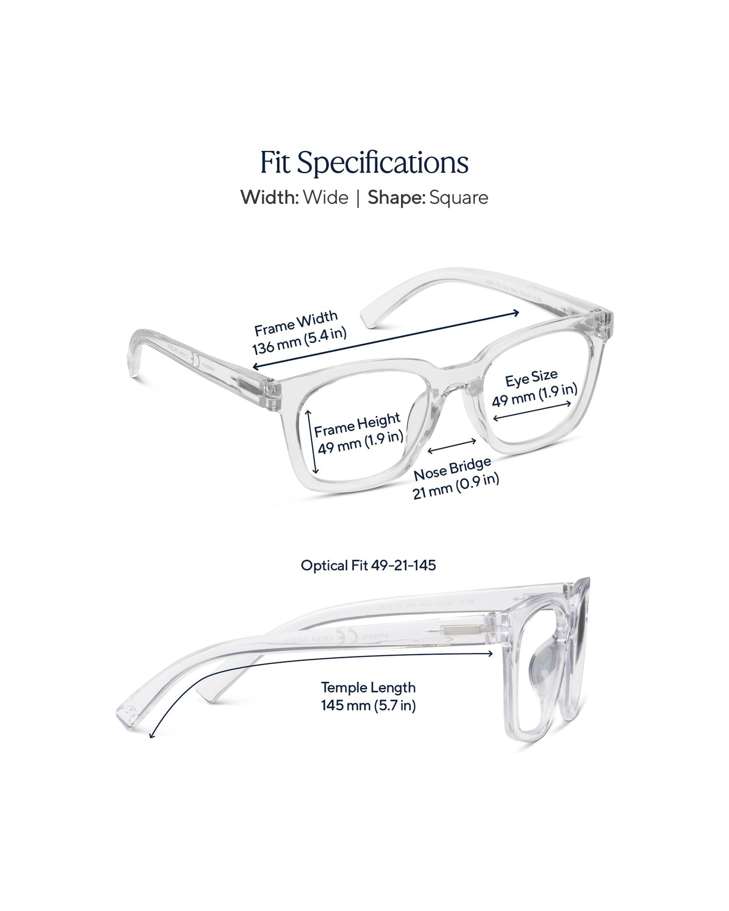 To The Max Progressive Oversized Blue Light Blocking Glasses - Clear +2.50