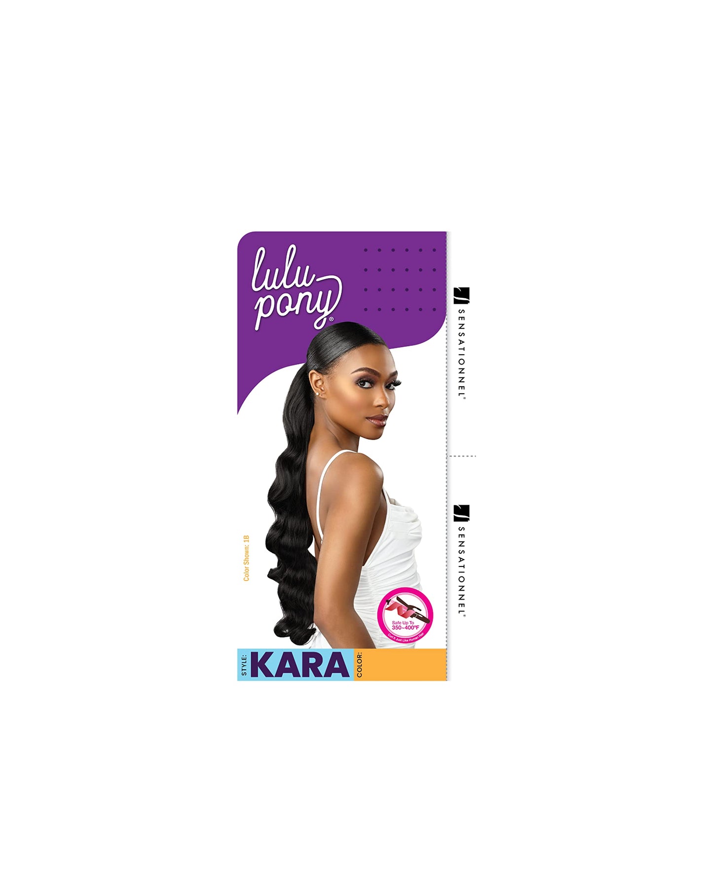 Sensationnel Lulu Pony Synthetic Ponytail - KARA (Color:1B Off Black)