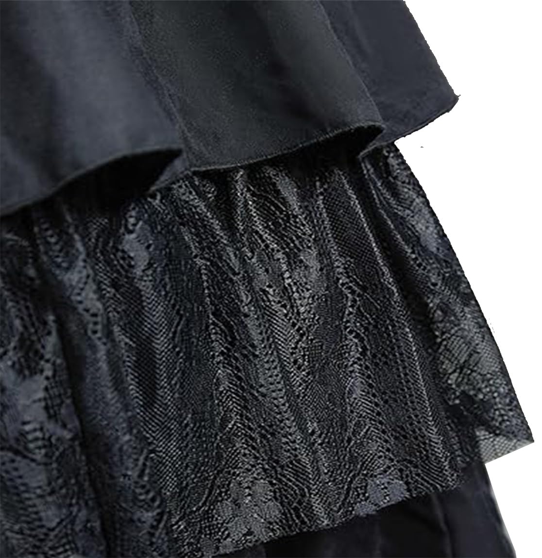 Gxejoar Medieval Retro Gothic Black Dress Princess Party Gown Womens Palace Cosplay Costume Halloween Outfits (Black, X-Large)