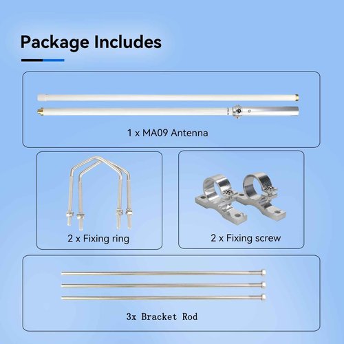 Retevis GMRS Base Antenna,7.2dBi High Gain 462-467MHz,Fiberglass UHF GMRS Repeater Antenna,Compatible with Retevis RT97 BTECH Midland Motorola KG-935G Wouxun GMRS Radios Repeater Base Station(1 Pack)