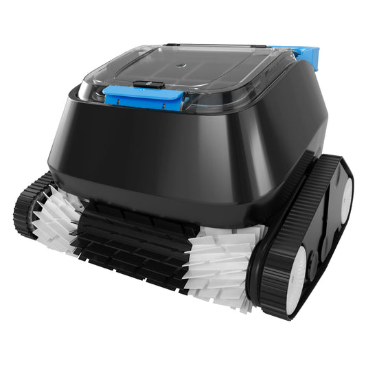 8streme Black Pearl Ultra Robotic Pool Cleaner – Battery-Powered Inground Vacuum for Pools Up to 10 Ft Deep – Wall Climber – 150 Min Runtime – 7 Quart Top Load Filter – 2-Year Warranty