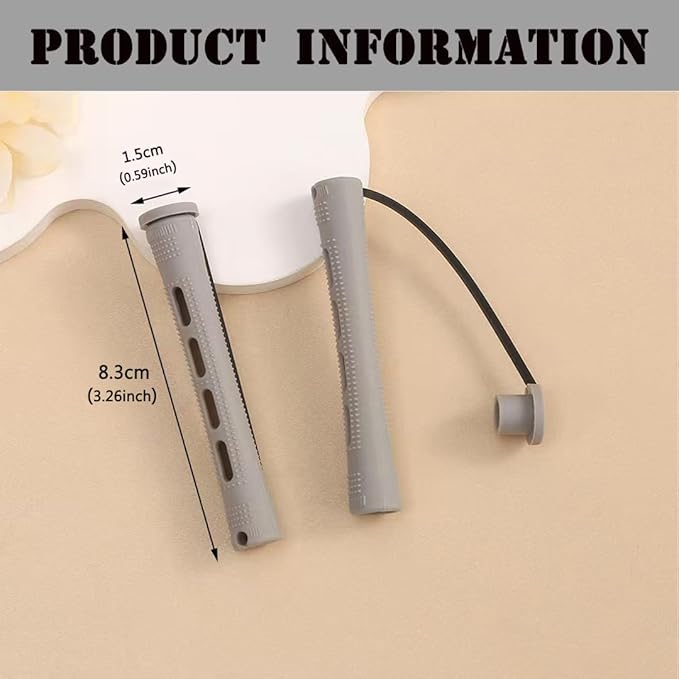 Perm Rods Set for Short Natural Hair 40pcs Gray Plastic Cold Wave Rods Hair Curling Rollers with Steel Pintail Comb Rat Tail DIY Hairdressing Tools（40pcs Gray）