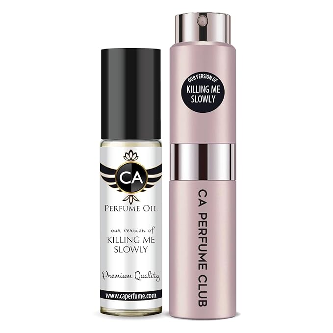 CA Perfume Duo Impression of Killing Me Slowly For Women Perfume Layering Set Long Lasting Travel Size EDP + Body Oil Roll-On Bottle 0.27 Fl Oz+0.33 Fl Oz