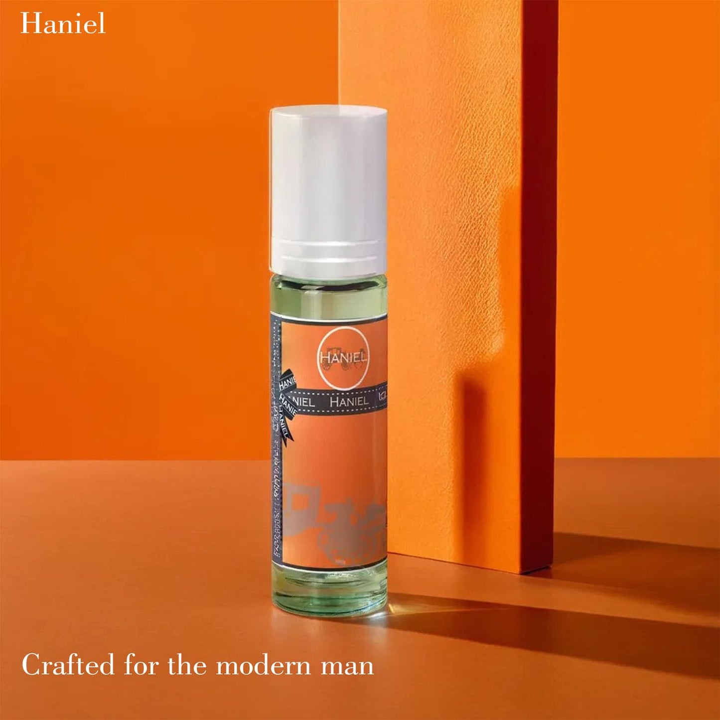 Haniel Men's Cologne: Spicy Wooded Elegance - Long-Lasting, Portable, and Charismatic - Orange, Grapefruit, Pepper, Geranium, Pa