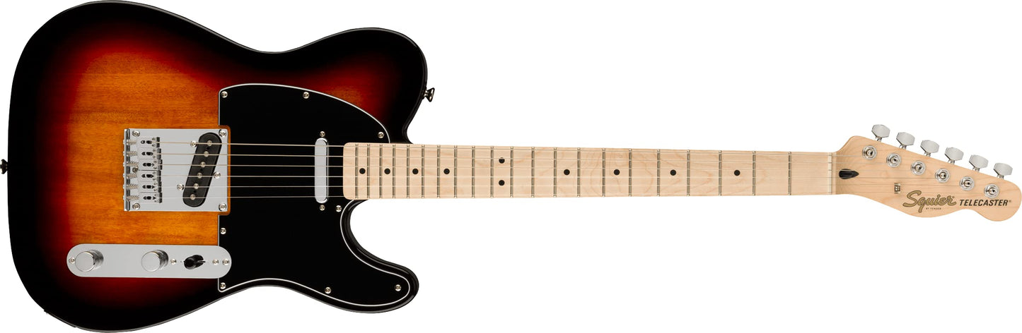Squier Affinity Series Telecaster Electric Guitar, With 2-Year Warranty, 3-Color Sunburst, Maple Fingerboard