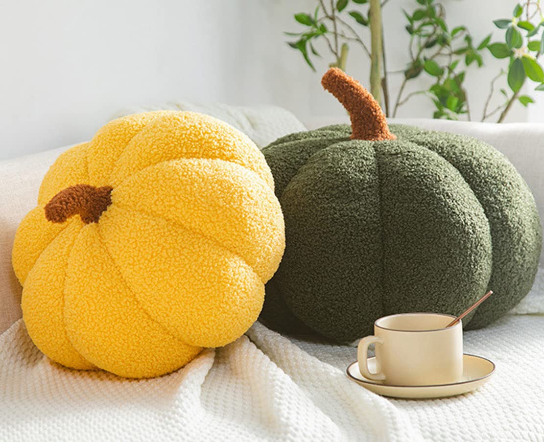 Maxpetus 3D Simulated Pumpkin Pillow Plush Pillow Sofa Cushion (7.8inch, Orange)