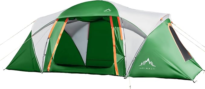 Tents for Camping, Waterproof 10 Person Family Tent with Double Layer & 4 Large Mesh Windows, Weather Resistant Easy Setup...