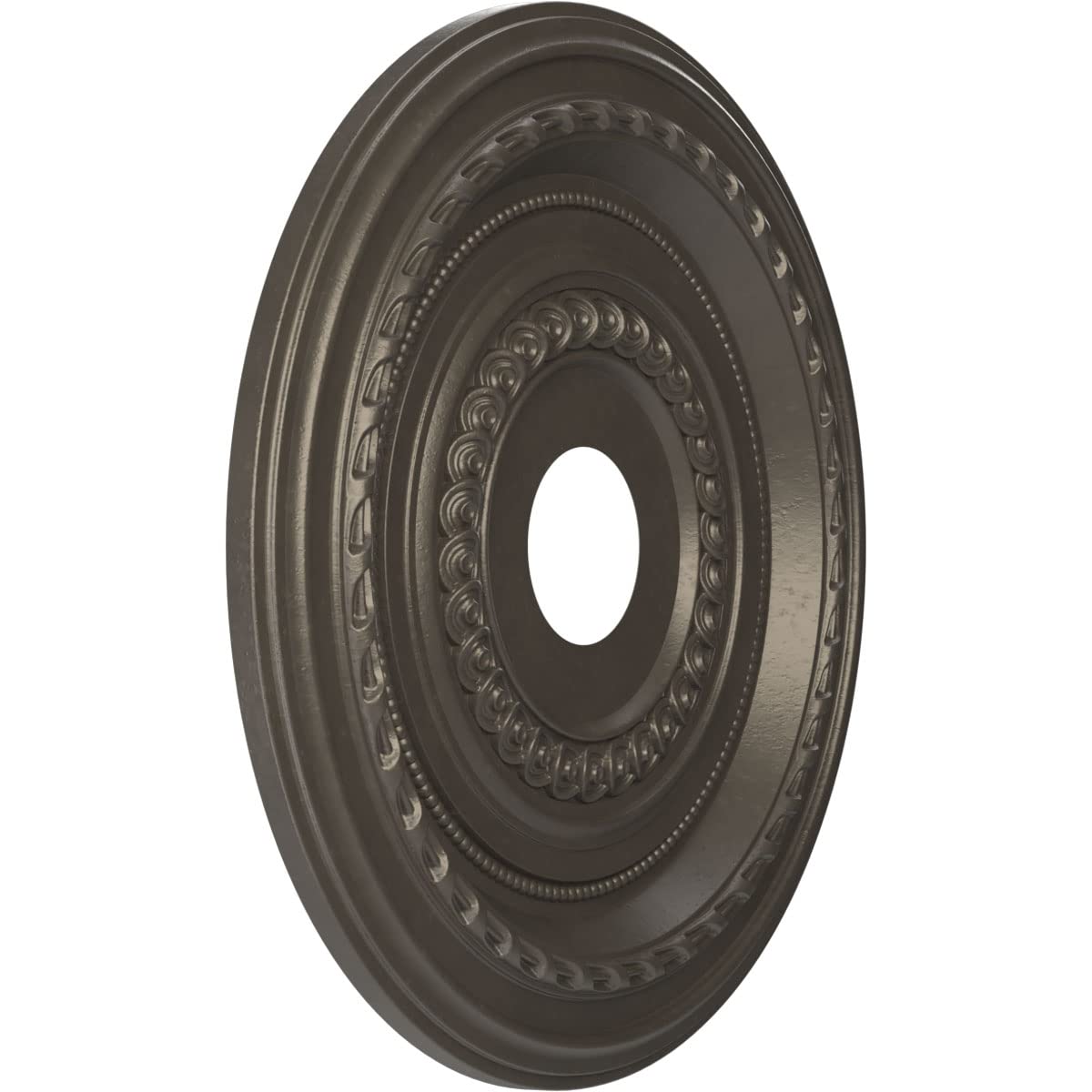 Ekena Millwork Cmp19Codst Cole Thermoformed Pvc Ceiling Medallion (Fits Canopies Up To 5 1/8), 19Od X 3 1/2Id X 1P, Universal Ag