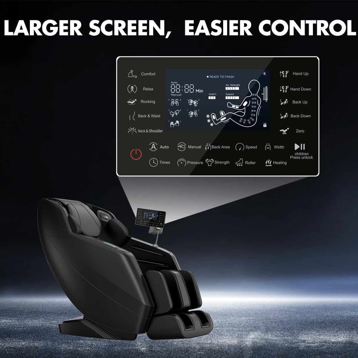 micmi Massage Chair Full Body, 4D Zero Gravity Massage Chair Recliner with Airbags SL-Track Shiatsu Massage, 12 Auto Modes, Back Heating, Touch Screen Controller