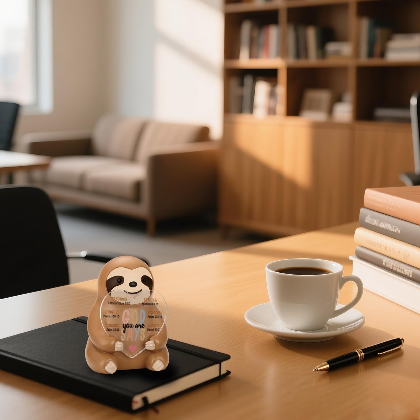 wainvniaw Positive Gifts for Women Sister, Mini Sloth Figurines, Small Sloth with Positive Messages for Inspirational Decor, Cute Motivational Birthday Gifts for Friends, Coworkers, Family WSH7