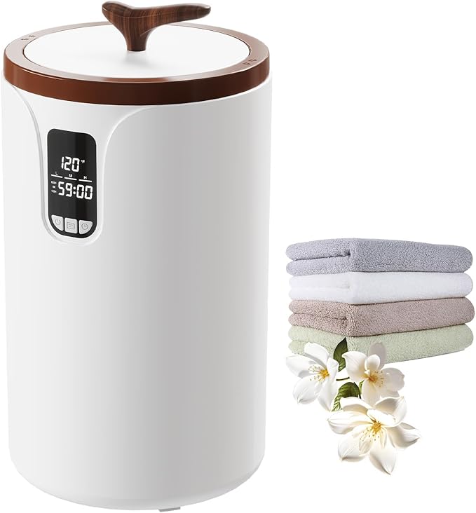 Senfot 20L Towel Warmer for Bathroom with Timer Function, Temperature Adjustable, LED Display, Auto Shut Off, Even Heated Hot Towel Warmer for Towels, Bathrobes, Blankets (Separate Lid)