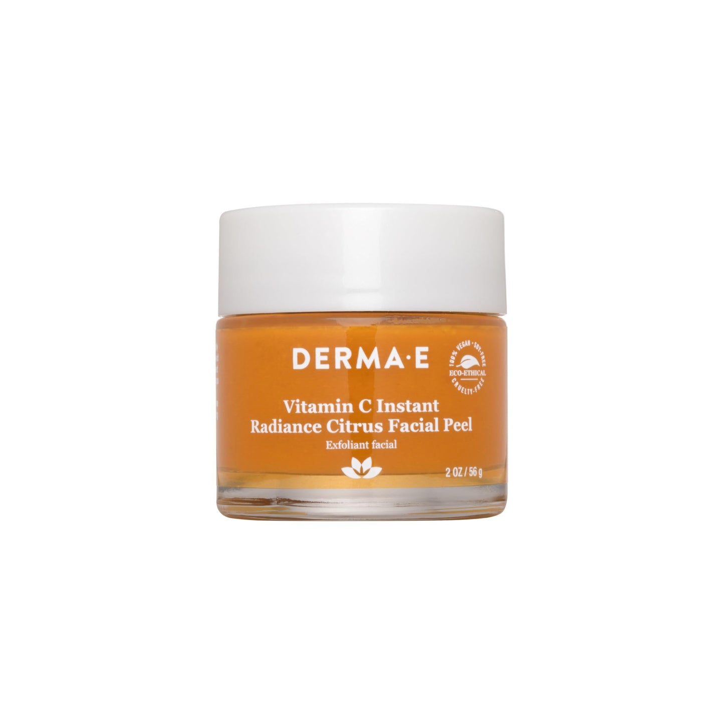 DERMA E Vitamin C Instant Radiance Citrus Facial Peel - Non-Abrasive for Face and Neck - Skin Brightening Face Peel Resurfaces,