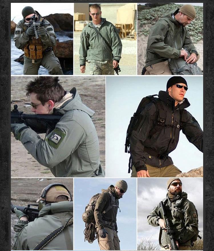 Men's Tactical Jacket and Pants Set Military Hunting ACU Uniform 2PC Apparel Suit Multiple Pockets（Khaki XXL