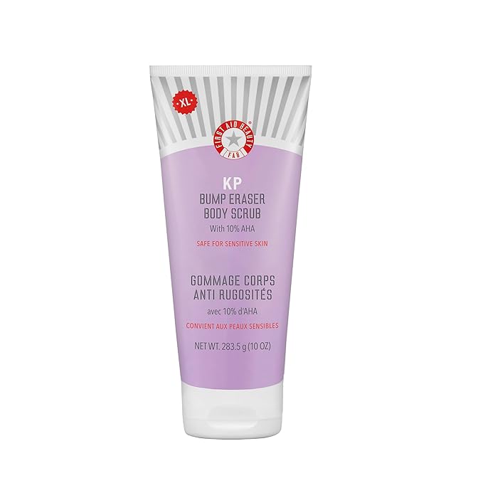 First Aid Beauty - KP Bump Eraser Body Scrub with 10% AHA, Keratosis Pilaris Skin Exfoliater with Glycolic and Lactic acid...
