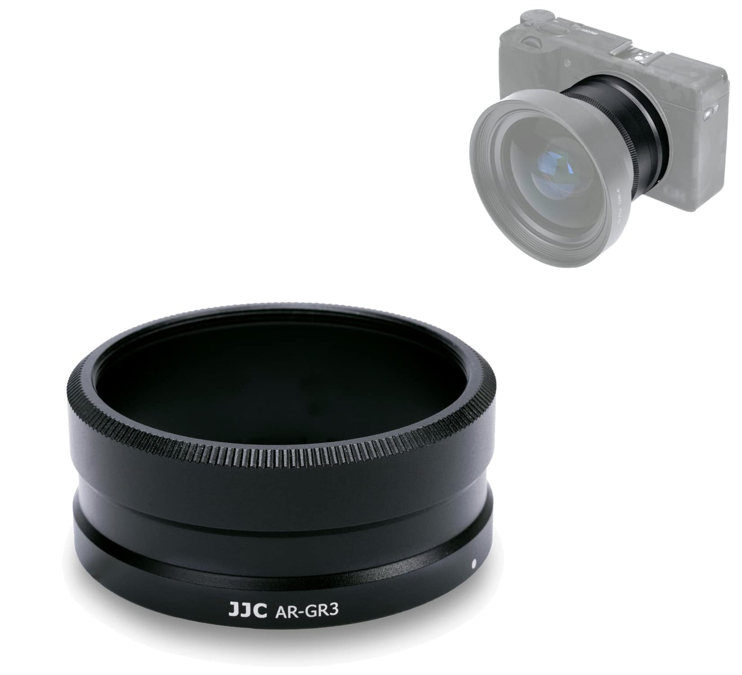 Jjc Ar-Gr3 Lens Filter Adapter Replaces Ricoh Ga-1 For Ricoh Gr Iii Gr Iii Hdf Gr3 Gr3 Hdf Digital Camera With Gw-4 Wide Convers