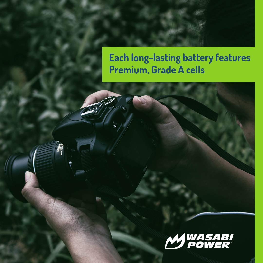 Wasabi Power Battery (2-Pack) And Charger For Nikon En-El5 And Nikon Coolpix 3700, 4200, 5200, 5900, 7900, P3, P4, P80, P90, P10