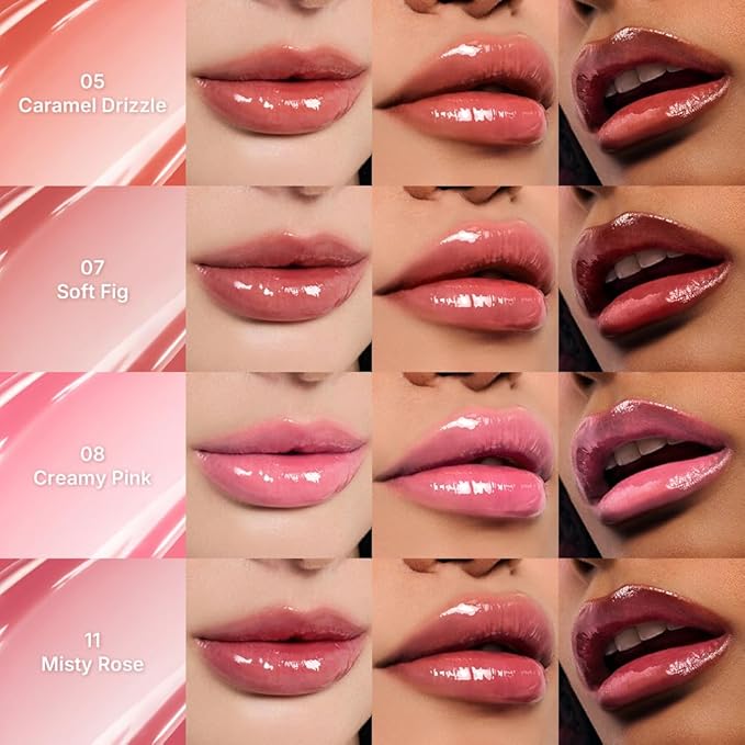dasique Pure Water Lip Gloss #11 Misty Rose 0.09 oz | Variety of Colors | Dewy Gloss | Buildable Gloss Tesxture | Non-Sticky | K-beauty