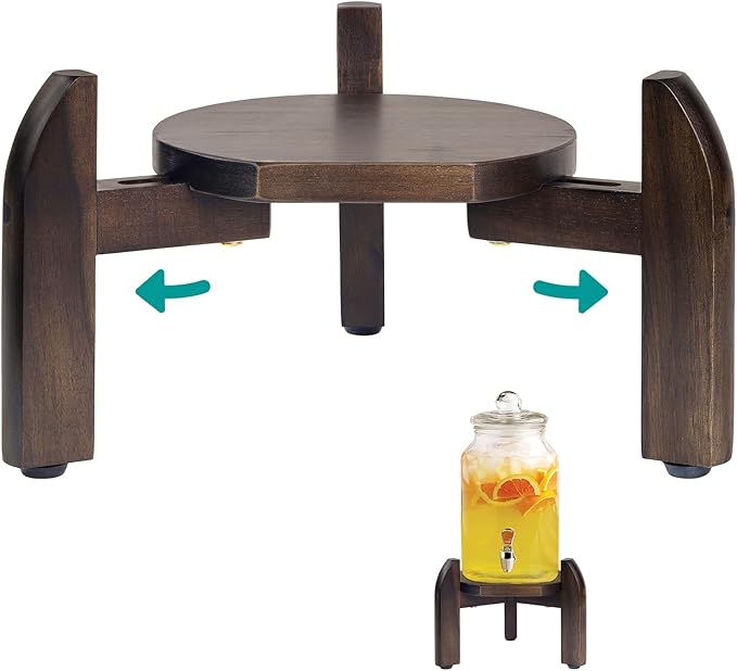 Drink Dispenser Stand Adjustable Width from 8" to 11.2" Wide - Beverage Jar and Water Plastic Jug Holder - to plant flower...