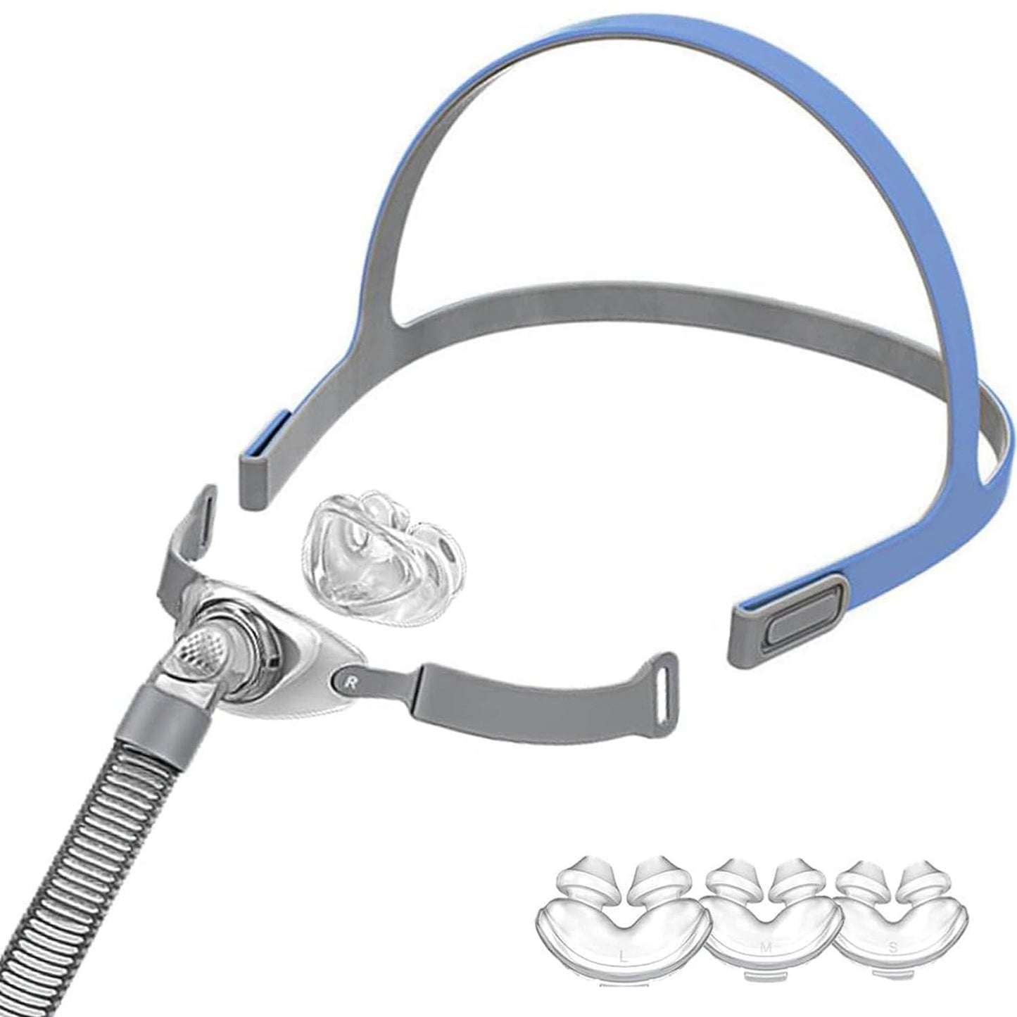 TBOSKOE CPAP Nasal Mask with Heargear and Nasal Pillow, Model P2 Full CPAP Accessories Set Design for 22mm Machine, Not Adpt P10