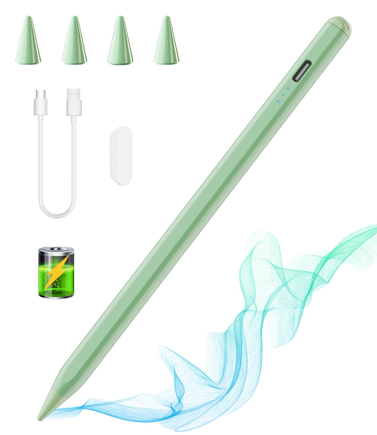 Mmk Stylus Pen For Ipad 10Th 9Th Gen, For Ipad Air 5/4/3Rd, Ipad Pro 11/12.9 Inch, With Palm Rejection & Tilt Sensitivity, Stylu