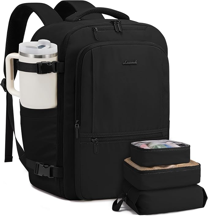 LOVEVOOK Travel Backpack for Women & Men, 50L Large Carry On Backpack Airline Approved, TSA Personal Item Weekender Bag, W...