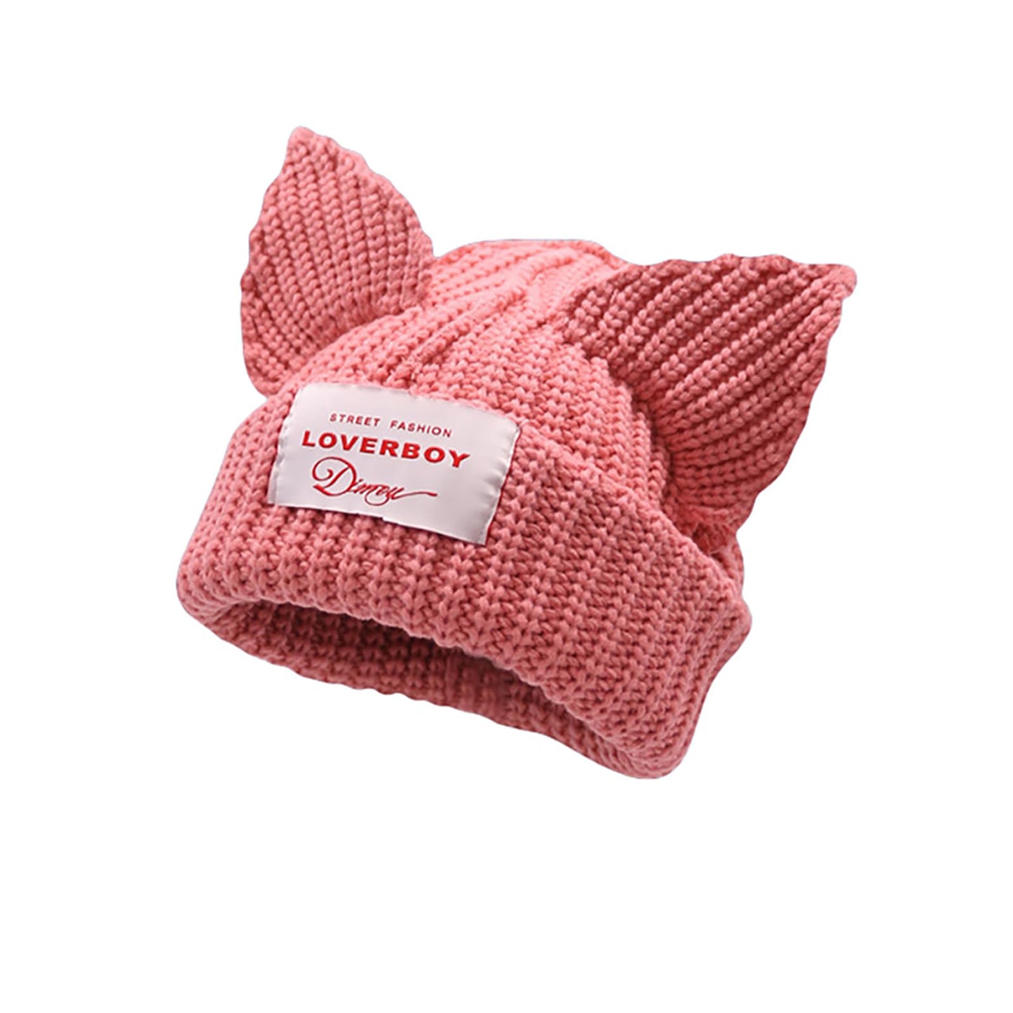 Cat Ear Hat Cute Beanie Hat Knit Wool Cap Warm Slouchy Crochet Hat