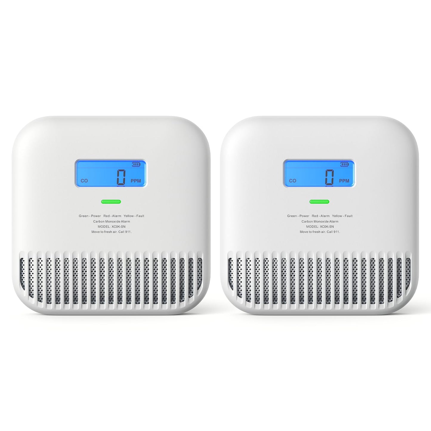 X-Sense Carbon Monoxide Detector, Built-in 10-Year Battery Powered, Portable Carbon Monoxide Detector for Home, Model XC0K-SN, 2-Pack