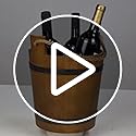 Stylish Farmhouse Ice Bucket with Galvanized Metal Liner - Durable Wooden Drink Tub for Chilling Wine, Beer, and More - Gr...