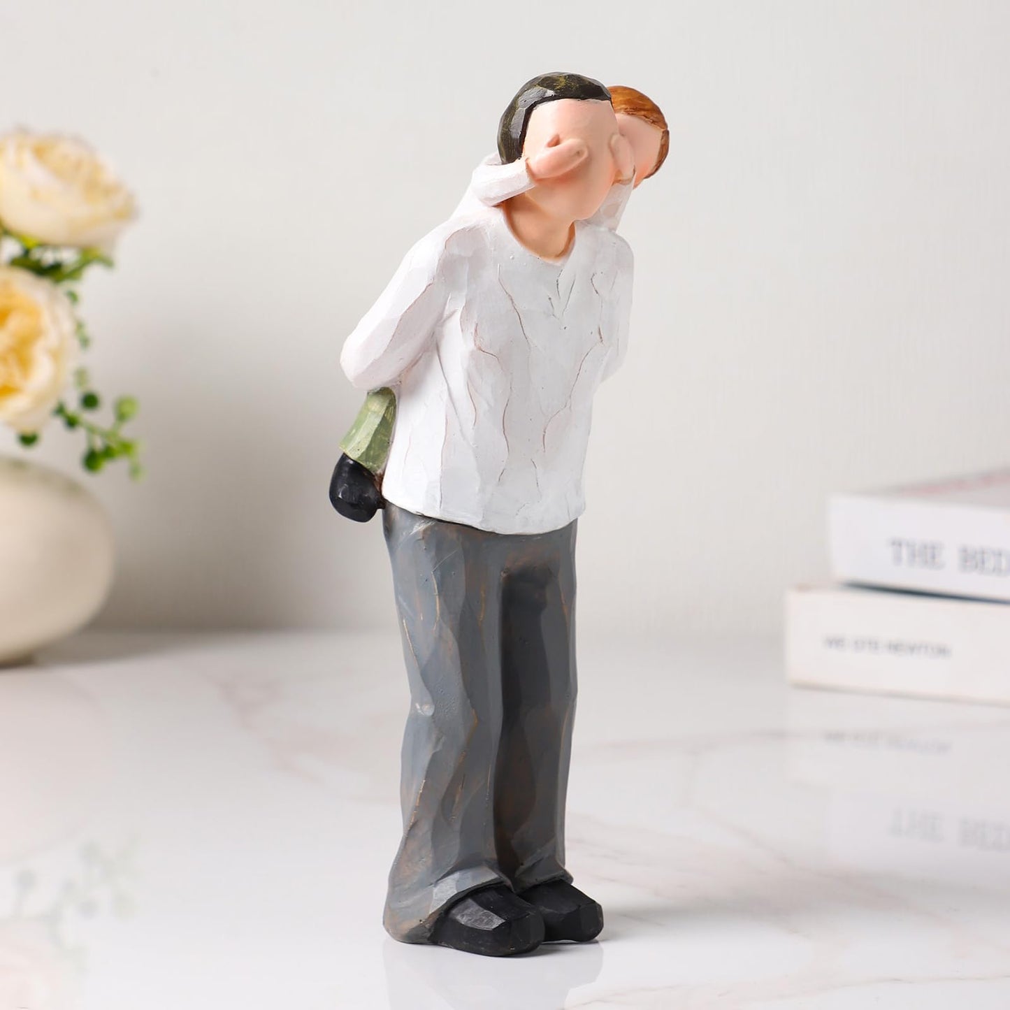 BUTILIVEEN Grandpa Gifts- Grandpa Fathers Day Birthday Gift, 8 Inch Resin Grandfather and Grandson Figurines